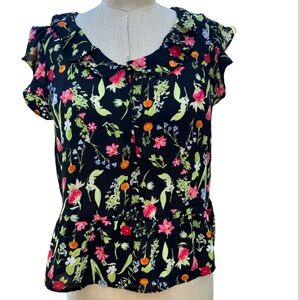 Loft Floral Blouse Size S petite nwt